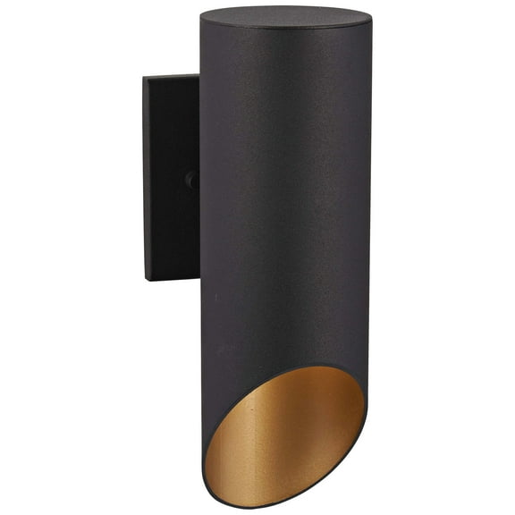 Minka-Lavery Pineview Slope 12.5" Black Gold Outdoor Wall Light E26 60W