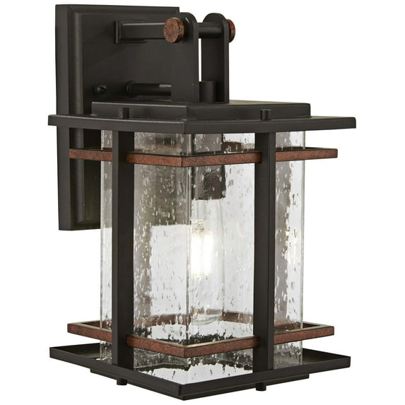 Minka Lavery San Marcos 11 1/4" High Black and Copper Outdoor Wall Light