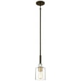 thumbnail image 1 of 3070-416-Minka Lavery-Studio 5 - 1 Light Mini Pendant in Transitional Style - 12.25 inches tall by 5 inches wide-Painted Bronze/Natural Brushed Brass, 1 of 2