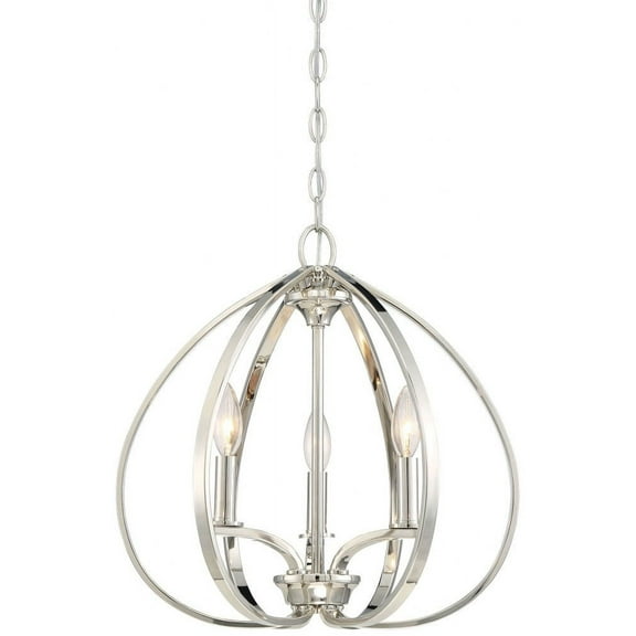 Minka Lavery Tilbury 16 1/2" Wide Polished Nickel 3-Light Foyer Pendant