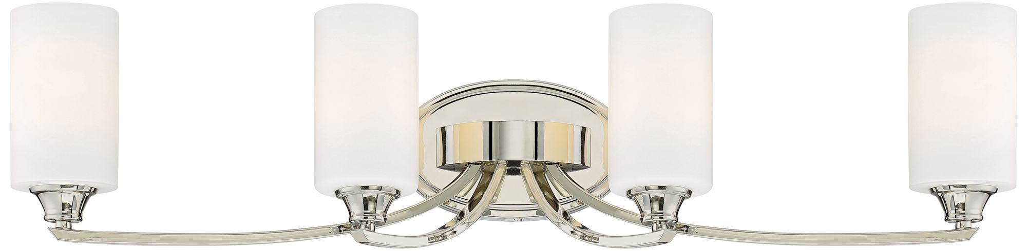 Polished Nickel 4-Light Cylinder Vanity Fixture