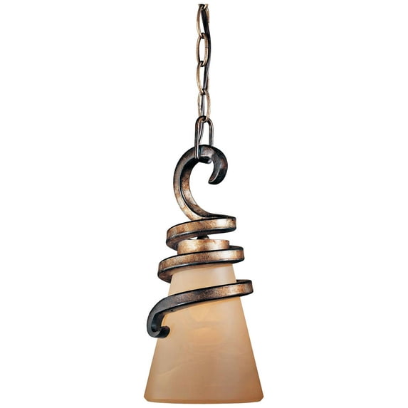 Minka Lavery Tofino Collection 5 3/4" Wide Art Glass Bronze Mini Pendant