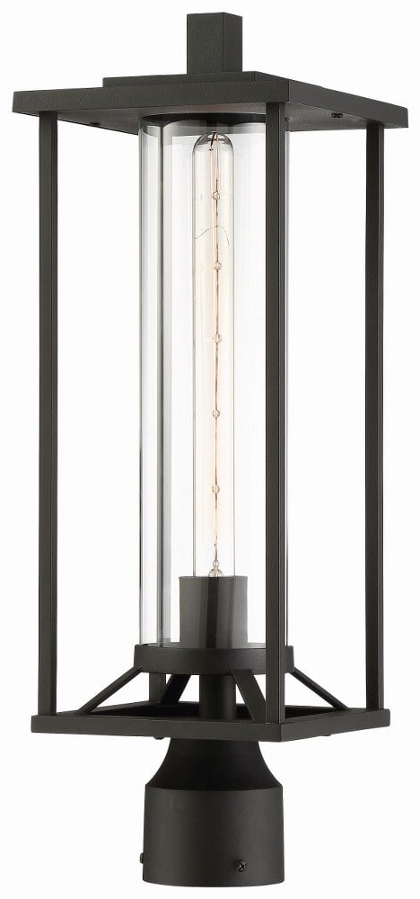 Minka Lavery Trescott 20" High Black Outdoor Post Light