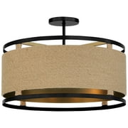 Minka Lavery Windward Passage 20 1/2 Wide Coal and Natural Rope Ceiling Light