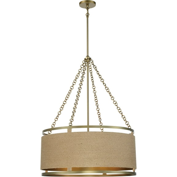 Minka Lavery - Windward Passage - 6 Light Pendant-Soft Brass Finish