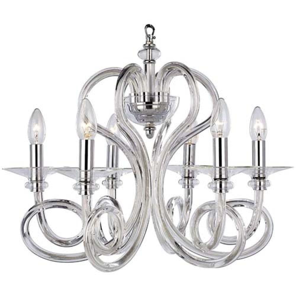Minka Metropolitan - 60 Watt Six Light Chandelier     -Traditional Installation