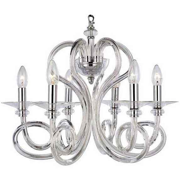 Minka Metropolitan - 60 Watt Six Light Chandelier -Traditional Installation