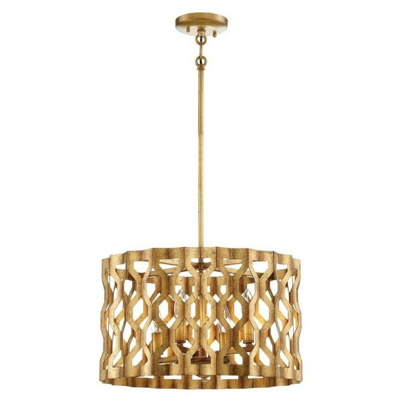 Minka Metropolitan - Coronade - Four Light Pendant     -Traditional Installation
