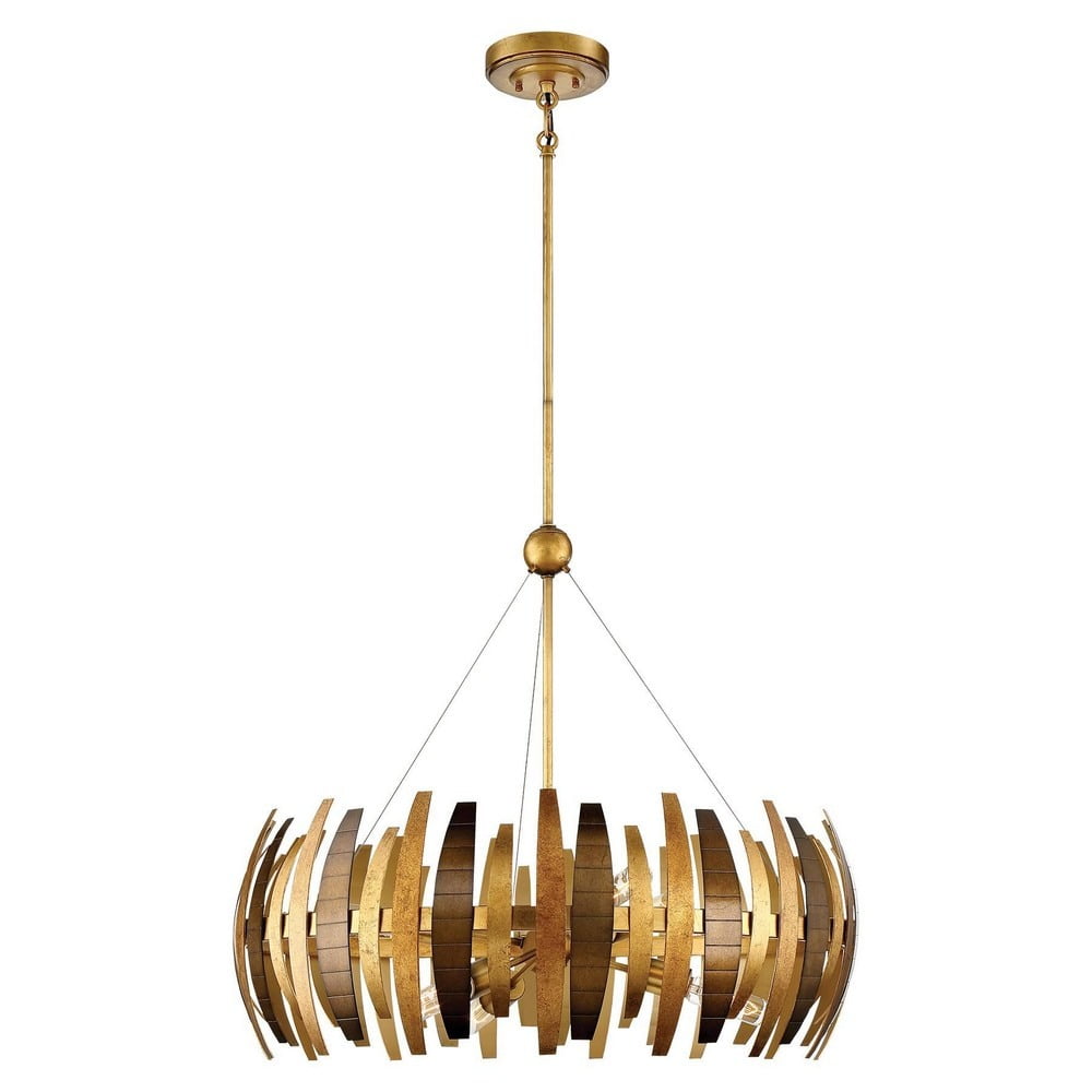 Ardor Gold 6-Light Sputnik Chandelier with Adjustable Height