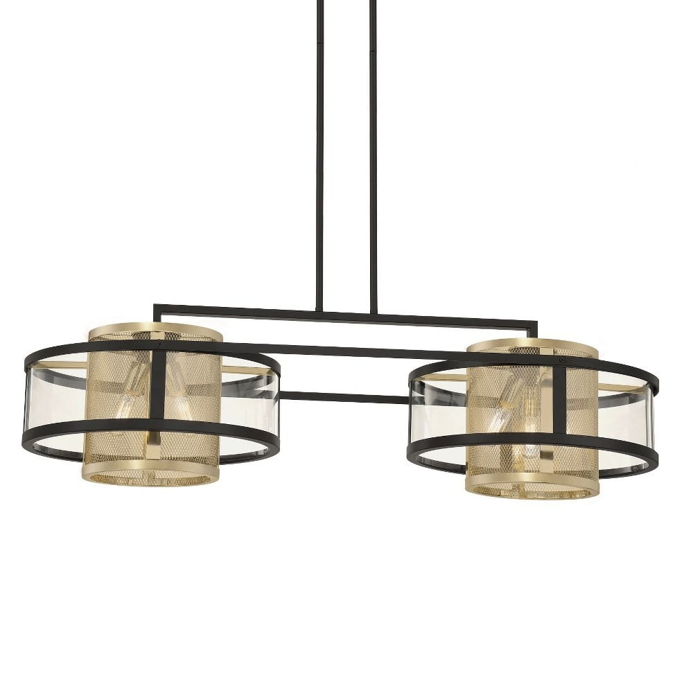 Soho Coal & Soft Brass 6-Light Industrial Chic Pendant