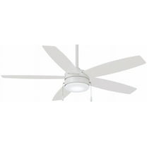 Ceiling Fan With Light Kit 14.5 Inches Tall By 52 Inches Wide-Flat White Finish-Flat White Blade Color Minka Aire Fans F673l-Whf