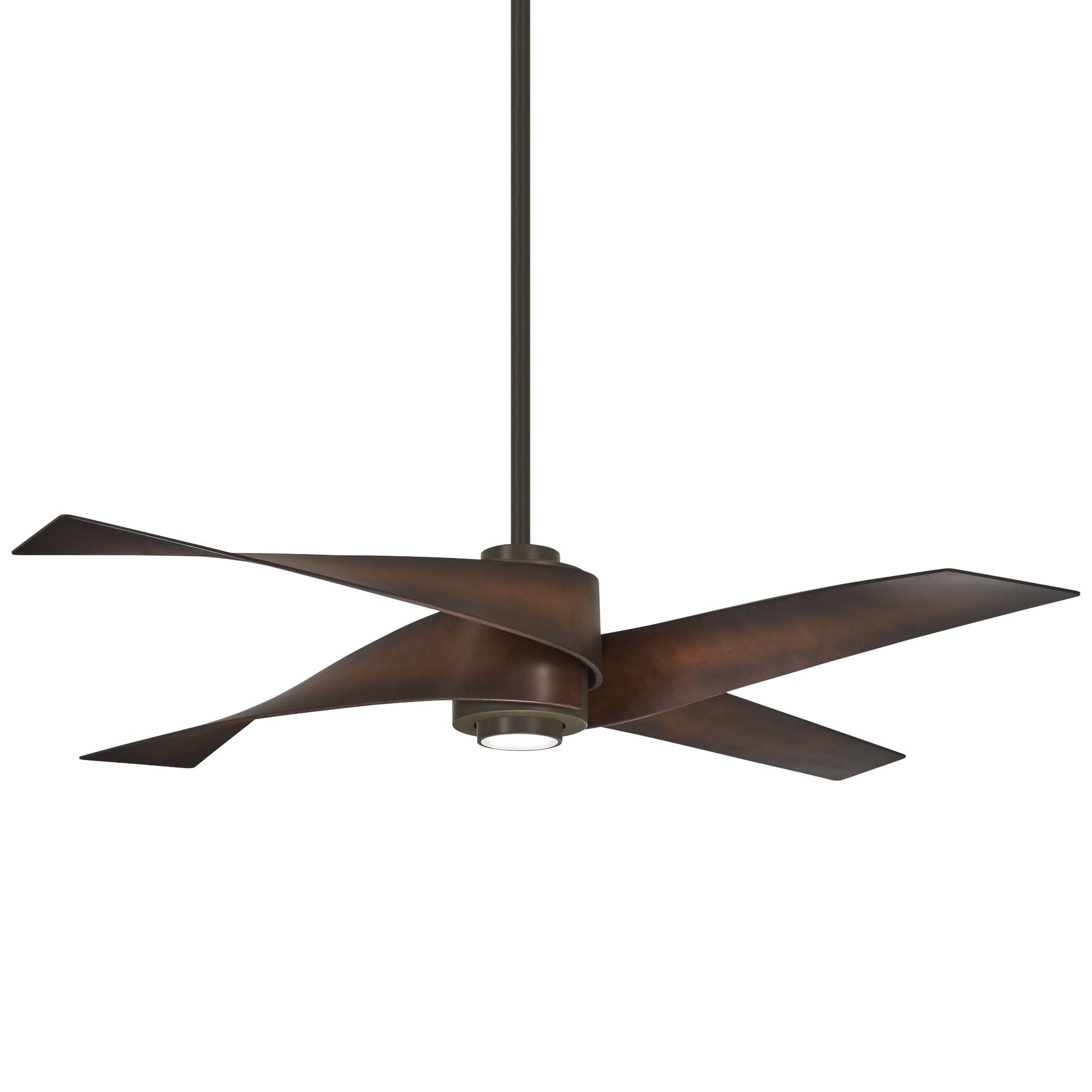 Artemis IV 64" Oil Rubbed Bronze Ceiling Fan with White Glass LED Light