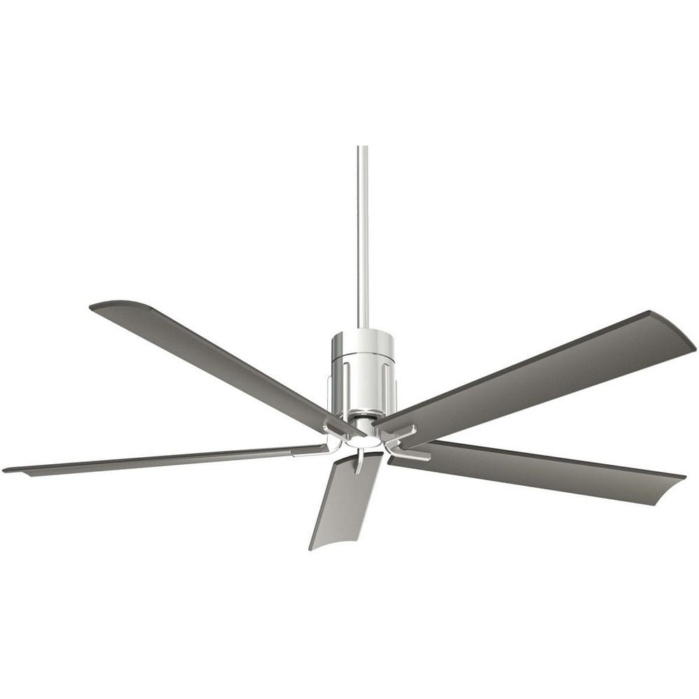 Sleek Polished Nickel 60" LED Ceiling Fan with Remote and Etched Glass