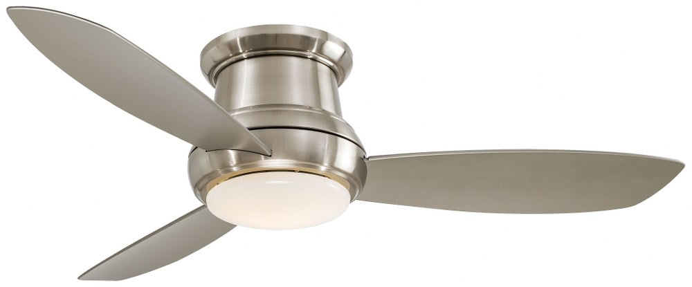 52" Brushed Nickel LED Ceiling Fan with Remote and Light