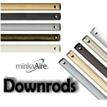 Minkaaire Dr1512 12" Ceiling Fan Downrod For Pancake Fans And 9 Ft Ceilings - Distressed