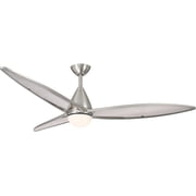 Minkaaire F757L-BN Fleur 64" 3 Blade Indoor Smart 5Cct Led Ceiling Fan - Nickel
