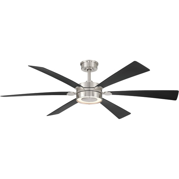 Minkaaire F773l Brenix 60" 6 Blade Indoor Smart 5Cct Led Ceiling Fan - Brushed Nickel /