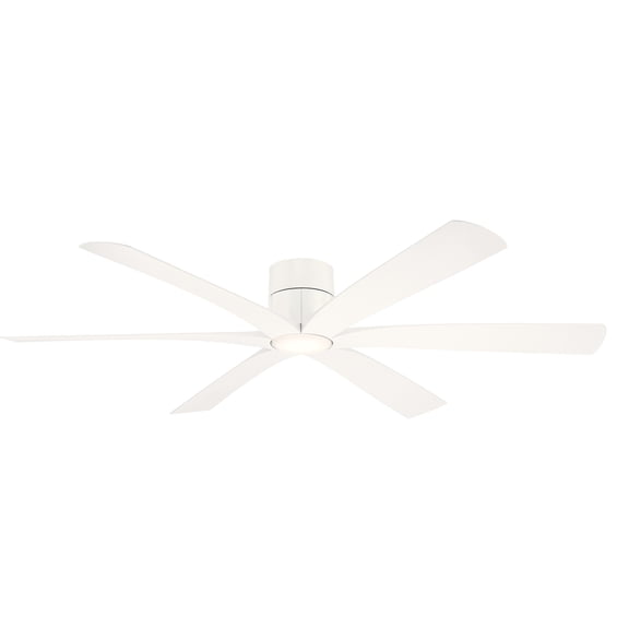 Minkaaire F785L-ALW Brisano 65" 6 Blade Indoor Smart 5Cct Led Hugger Ceiling Fan - White