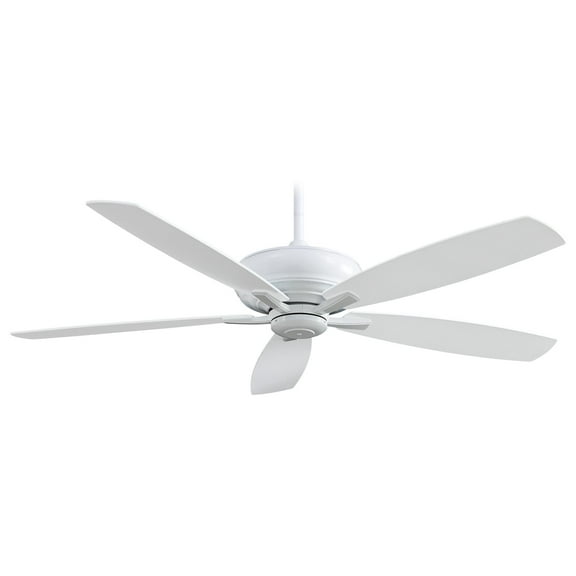 Ceiling Fan In Transitional Style 13.25 Inches Tall By 60 Inches Wide-White Finish-White Blade Color Minka Aire Fans F689-Wh