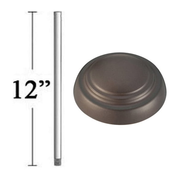 DR512-ORB-Minka Aire Fans-Accessory - Ceiling Fan Downrod Oil Rubbed Bronze 12" Downrod