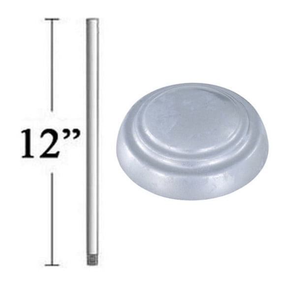 Minkaaire DR512-GL 12" Ceiling Fan Downrod For 9 Ft Ceilings - Galvanized