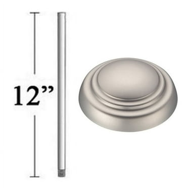 Minkaaire Ma Dr512 12" Ceiling Fan Downrod For 9 Ft Ceilings - Silver