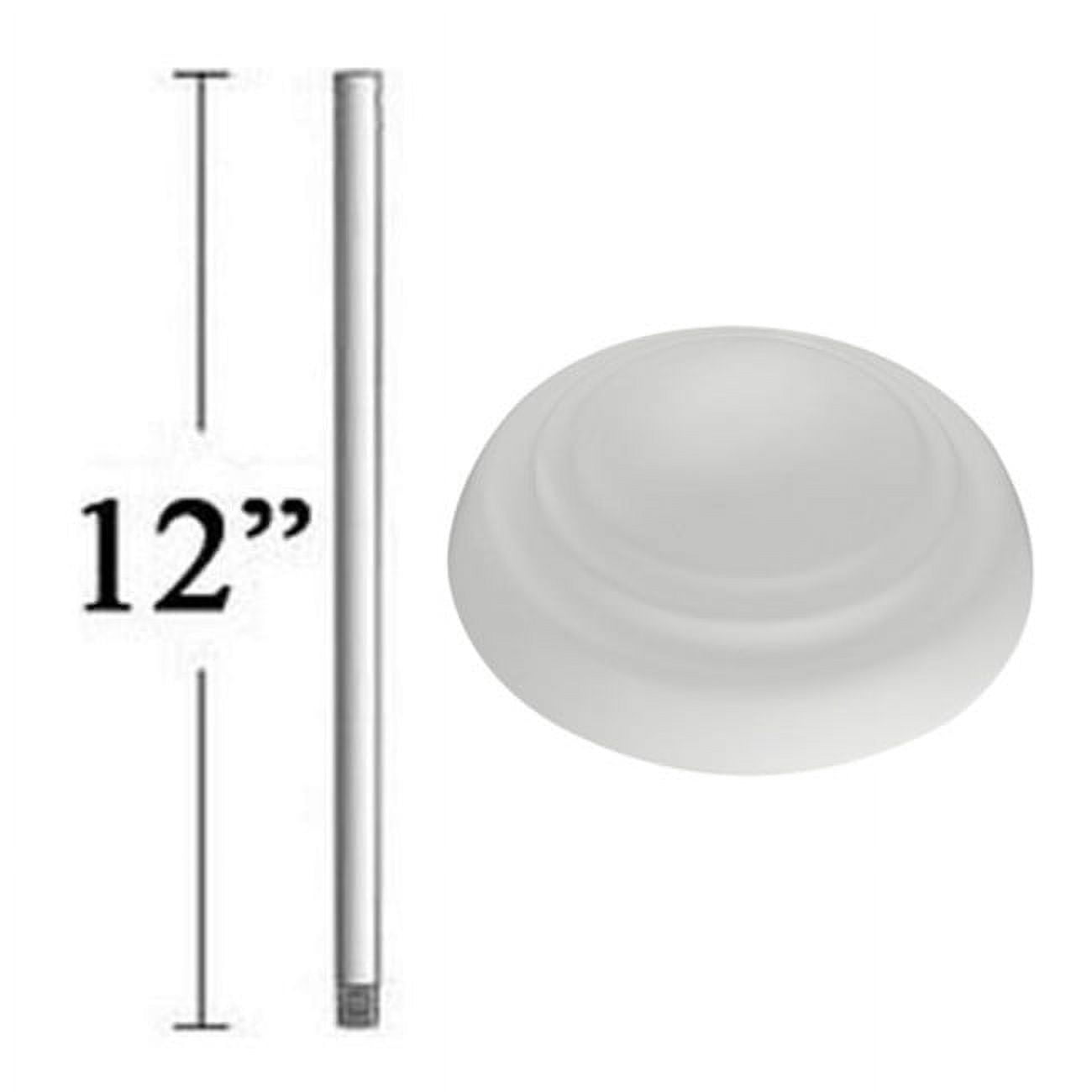 Minka-Aire 12 Inch White Ceiling Fan Downrod - 3/4" Diameter, Model DR512-44