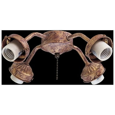 Minkaaire Ma K1 4 Light Fitter Fan Light Kit - Gold
