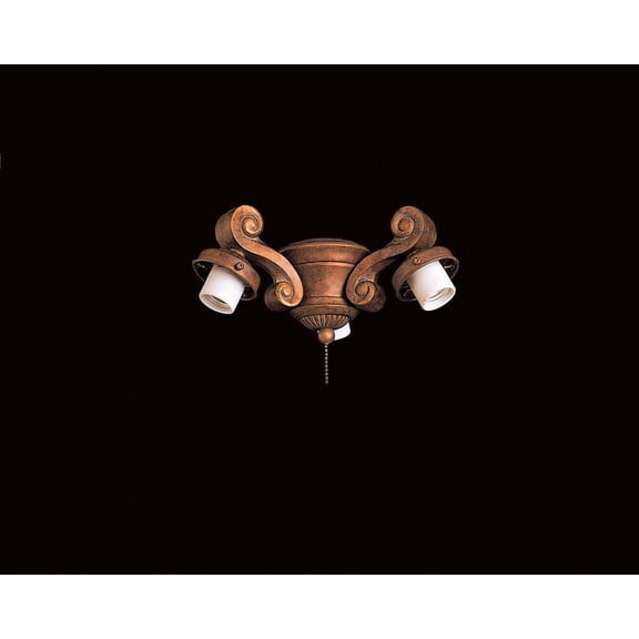 Minkaaire Ma K36 3 Light Renaissance Ceiling Fan Light Kit - Gold