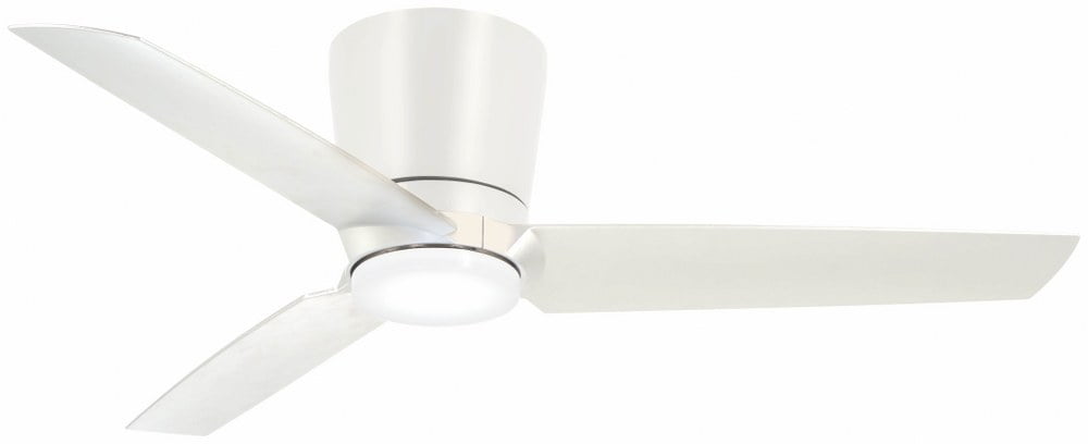 Ceiling Fan With Light Kit 8.75 Inches Tall By 48 Inches Wide-Flat White Finish-White Blade Color Minka Aire Fans F671l-Whf