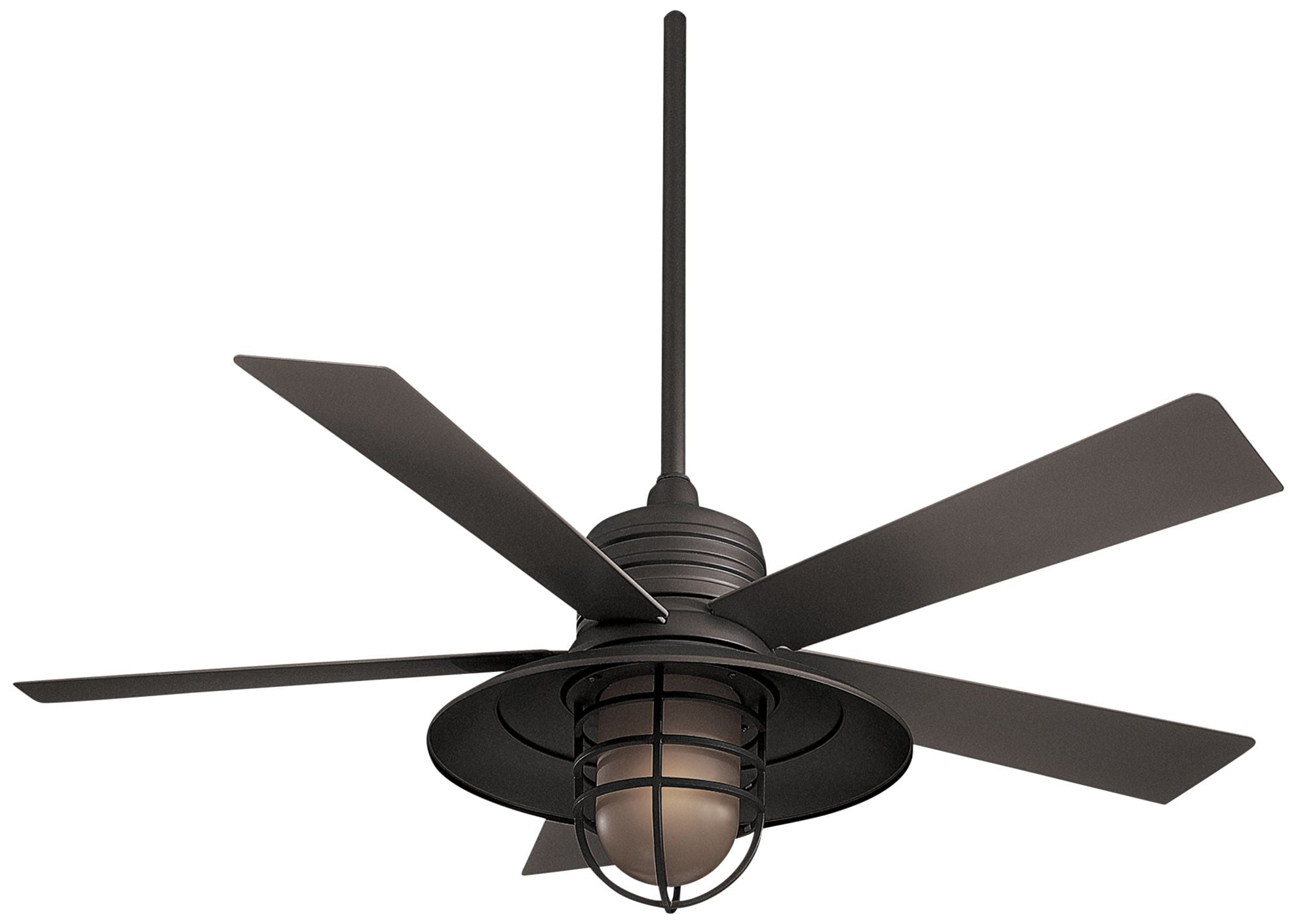 5 Blade Ceiling Fan With Light Kit-23.75 Inches Tall And 54 Inches Wide-Oil Rubbed Bronze Finish Minka Aire Fans F582l-Orb