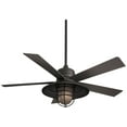 thumbnail image 1 of 5 Blade Ceiling Fan With Light Kit-23.75 Inches Tall And 54 Inches Wide-Oil Rubbed Bronze Finish Minka Aire Fans F582l-Orb, 1 of 5