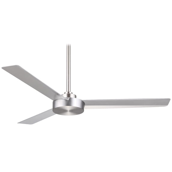 Ceiling Fan In Contemporary Style 11.75 Inches Tall By 52 Inches Wide-Brushed Aluminum Finish-Silver Blade Color Minka Aire Fans F524-Abd
