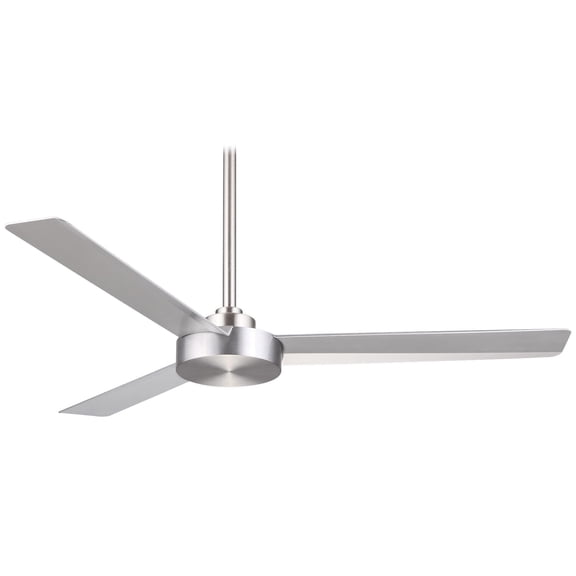 Ceiling Fan In Contemporary Style 11.75 Inches Tall By 52 Inches Wide-Brushed Aluminum Finish-Silver Blade Color Minka Aire Fans F524-Abd