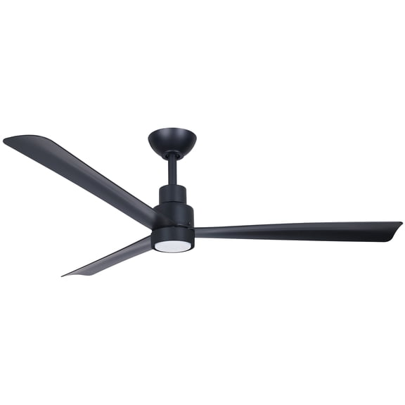 Minka Aire Simple 52" Ceiling Fan - Coal Black 3-Blade Remote Control F787L-CL