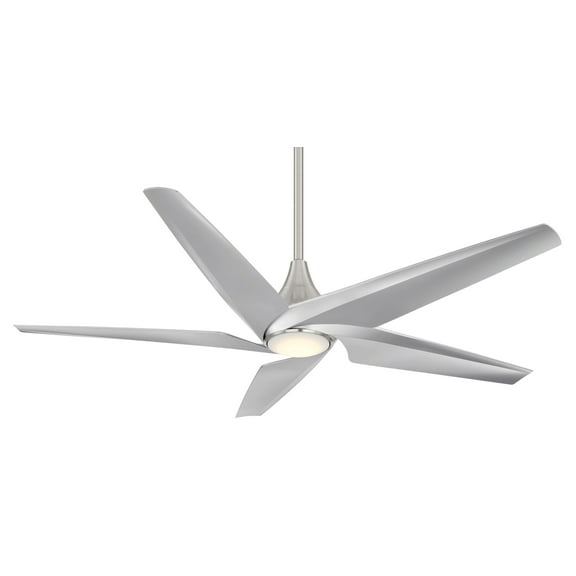 Minkaaire Switch 60 Led Five Switch 60" 5 Blade Convertible Led Ceiling Fan - Silver