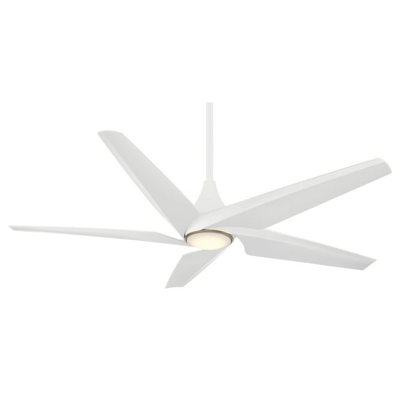 Minkaaire F638L-WHF Switch 60" 5 Blade Convertible Led Ceiling Fan - White