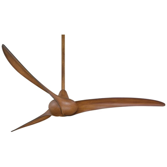 65" Minka Aire Wave 3-Blade Distressed Koa Ceiling Fan with Remote