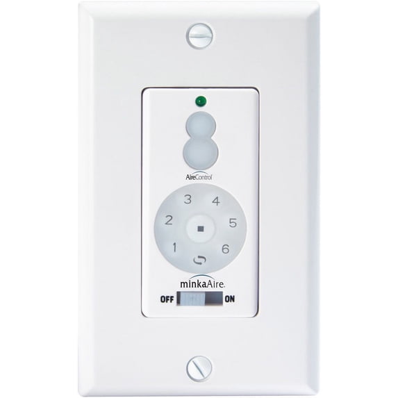 Minkaaire WC1000 Wall Control For Six Speed Dc Ceiling Fan - White