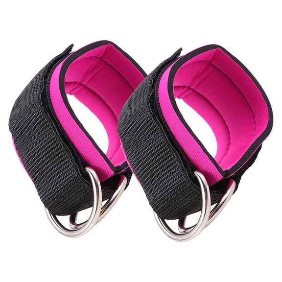 Minkissy 1 Pair Nylon Gym Cuffs for Cable Machines Womens Fitness Sports Belt Support