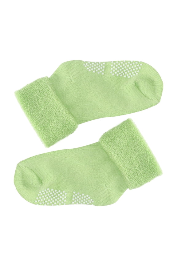 1 Pair Soft Green Premature Baby Socks with Loose for Newborns and Infants Comfort