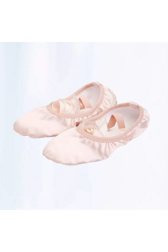 1 Pair Ribbon Ballet Stretchable Comfortable Flats for Beginner Dancers Party