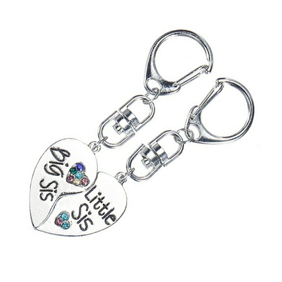 Minkissy 1 Pair Sister Key Rings Zinc Alloy Gift for Friendship Jewelry