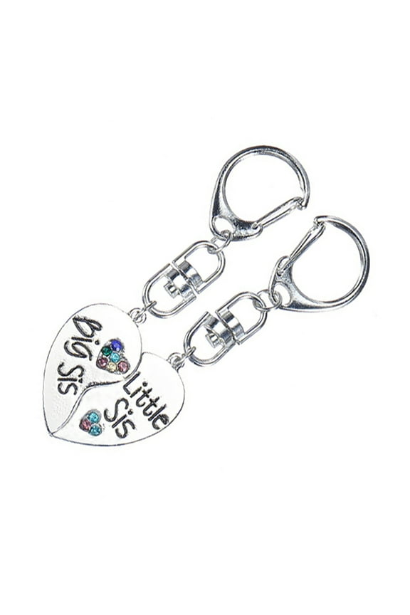 1 Pair Sister Key Rings Zinc Alloy Gift for Friendship Jewelry