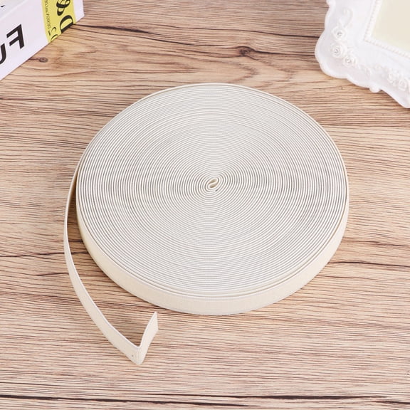 Minkissy 1 Roll Wide Elastic Cord for Shoe Thickened Plain Polyester