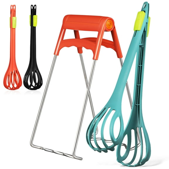 Minkissy 3-Piece Manual Whisks Set for Kitchen Baking Cooking Beating Home Cooks Tools