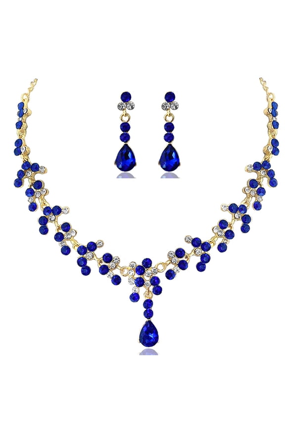 1 Set Bridal Accessory Fashionable Jewelry for Women Blue Wedding Accessories