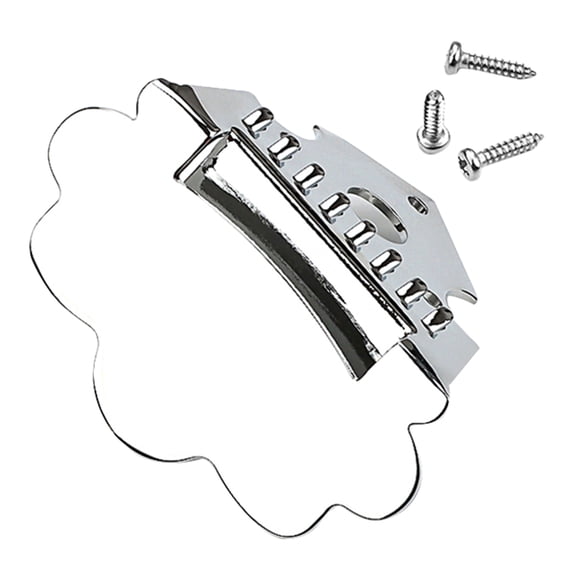 Minkissy Durable Stainless Steel Mandolin Tailpiece for Instrument with Easy Installation and Accurate Tuning Silver