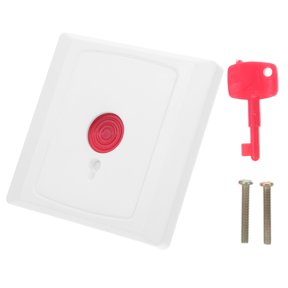 Minkissy 1 Set Push Buttons Emergency Disconnect Button Red Box for Home Safety in Emergencies