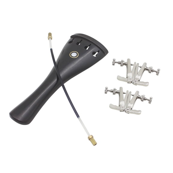 UPOUART Professional Ebony Violin Parts Set for Sound Improvement - Black Violin Accessories Kit